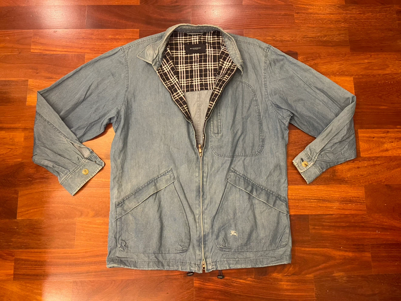 Burberry London Light Denim Zip Jacket