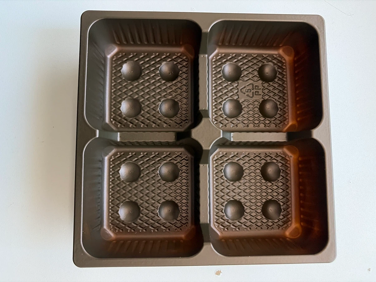 Brown Plastic 4-Section Organizer Tray