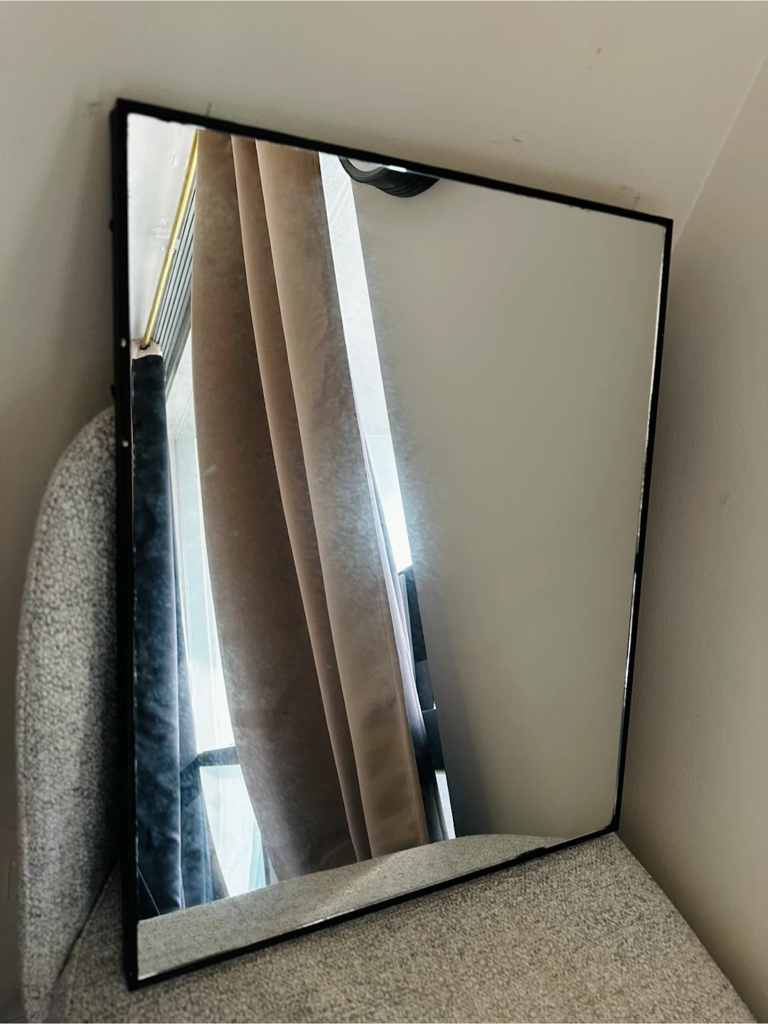 Black Framed Rectangular Wall Mirror