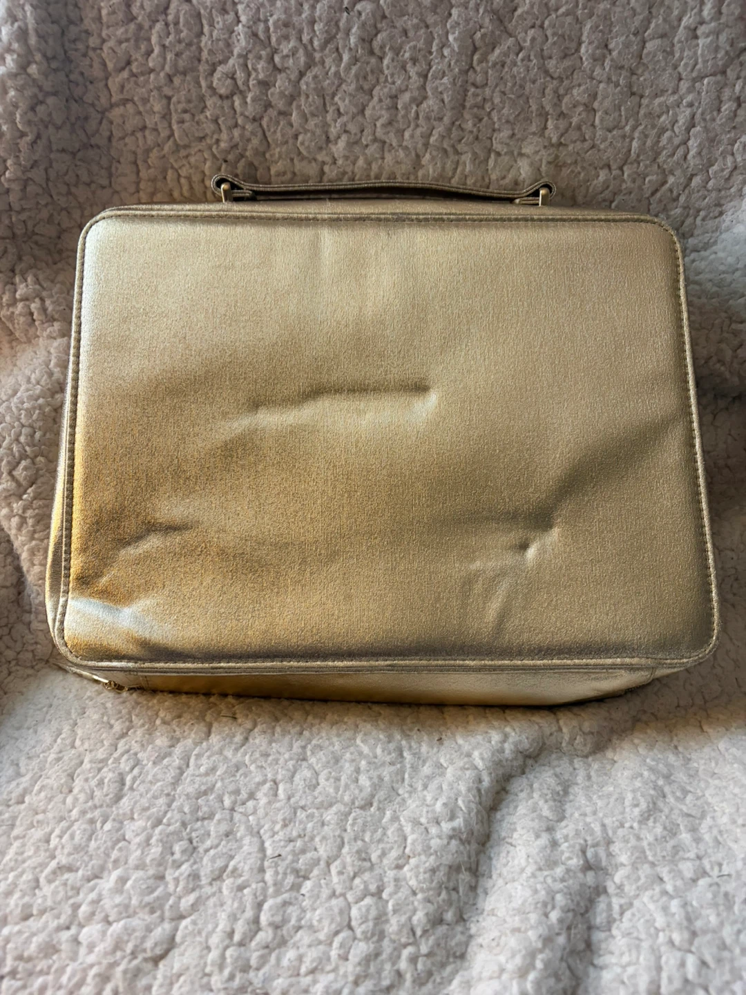 Lancome Gold Cosmetic Case - see Pics - photo 3
