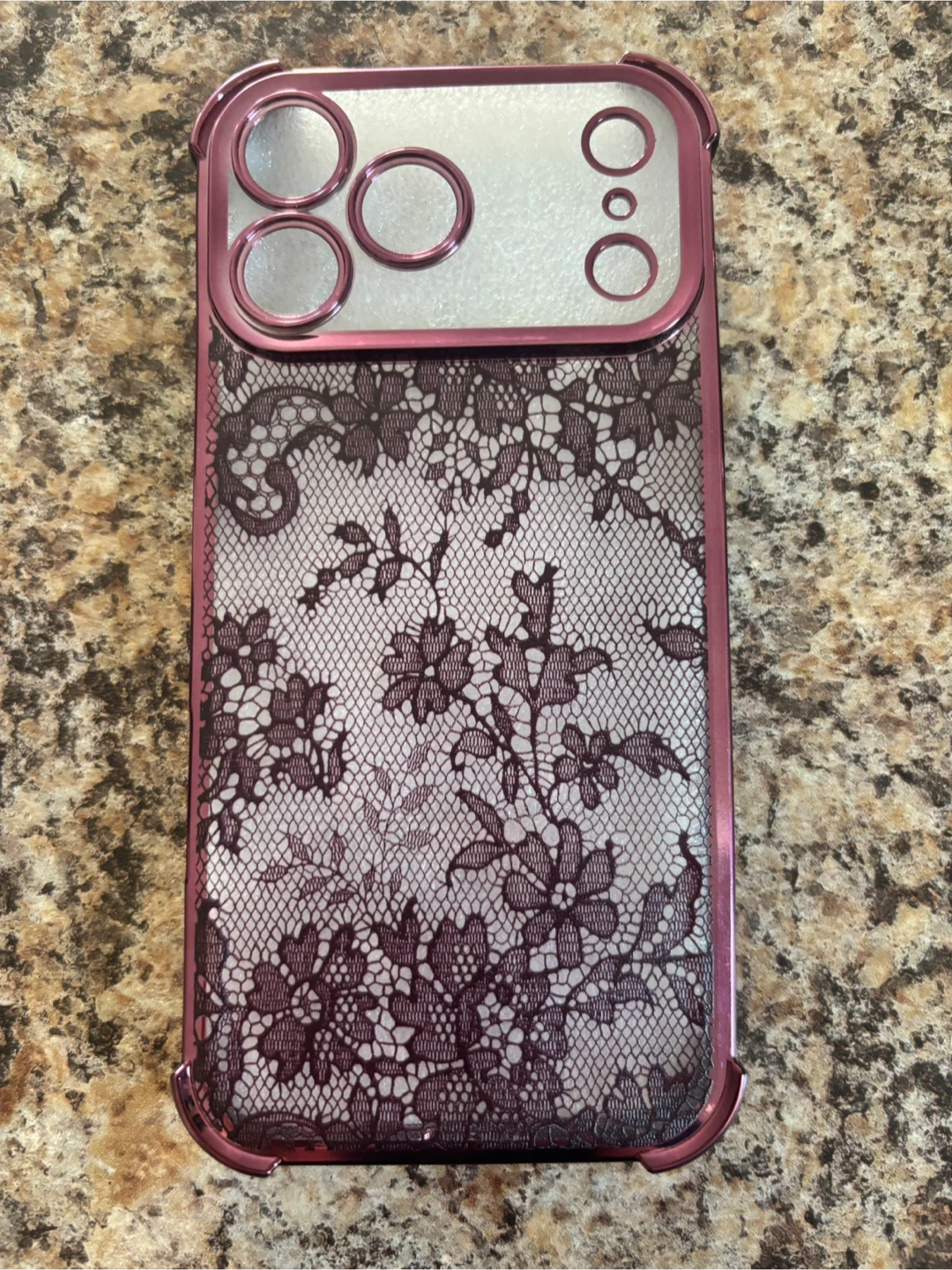 New Burgundy Lace Case for iPhone 13 Pro Max
