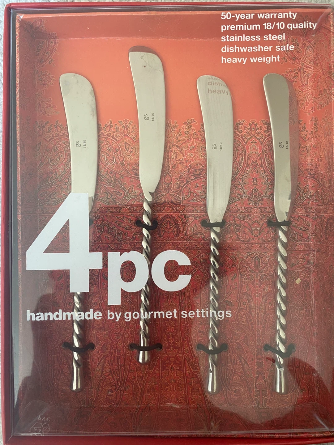 Gourmet Settings 4-Piece Butter Knife Set