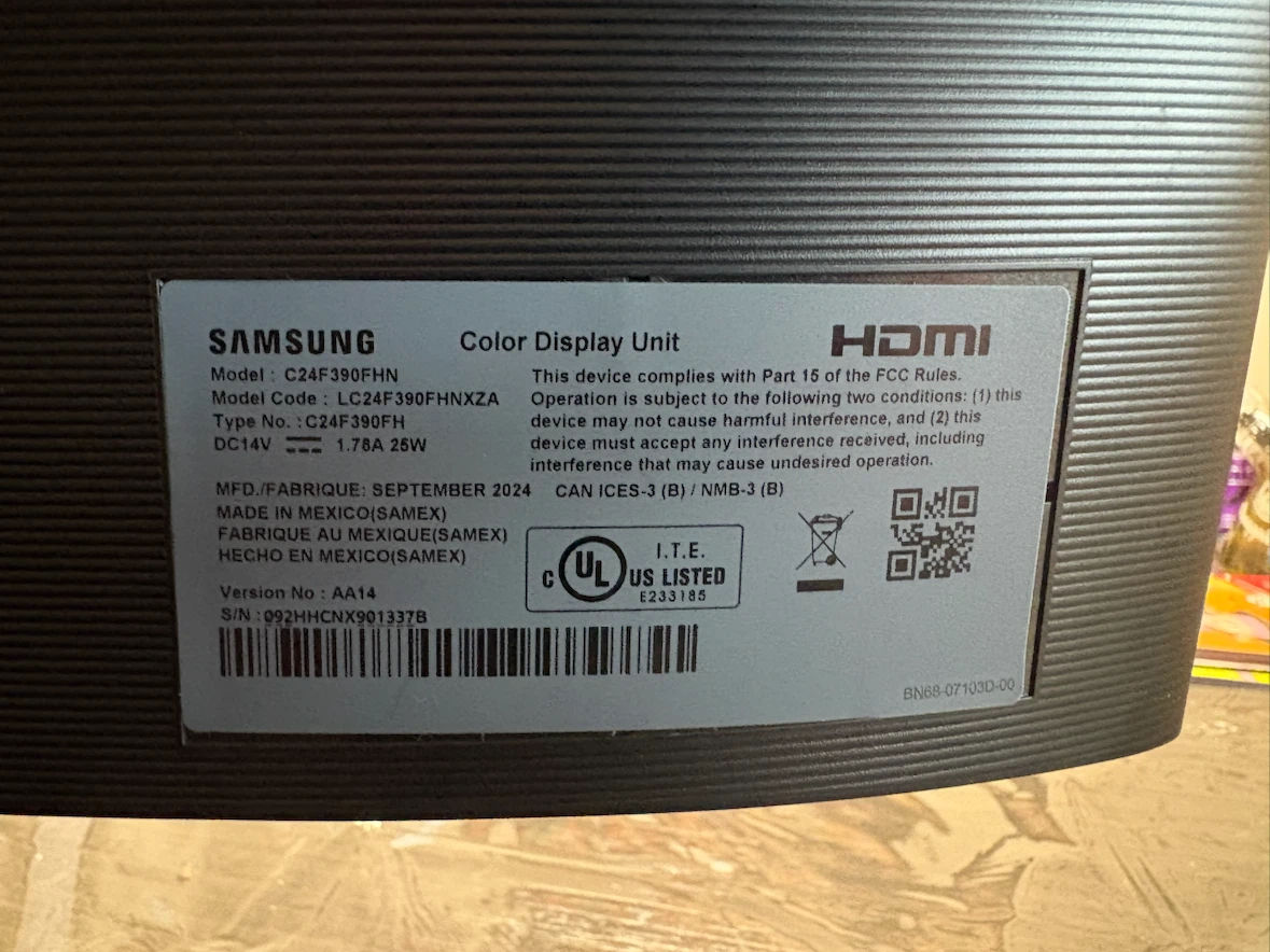 Samsung 24-inch Curved Monitor C24F390FHN - photo 2