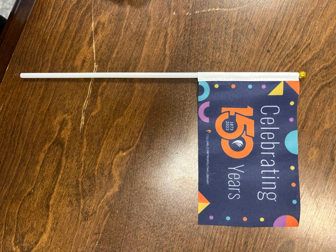 Columbus Metropolitan Library 150 Years Commemorative Flag