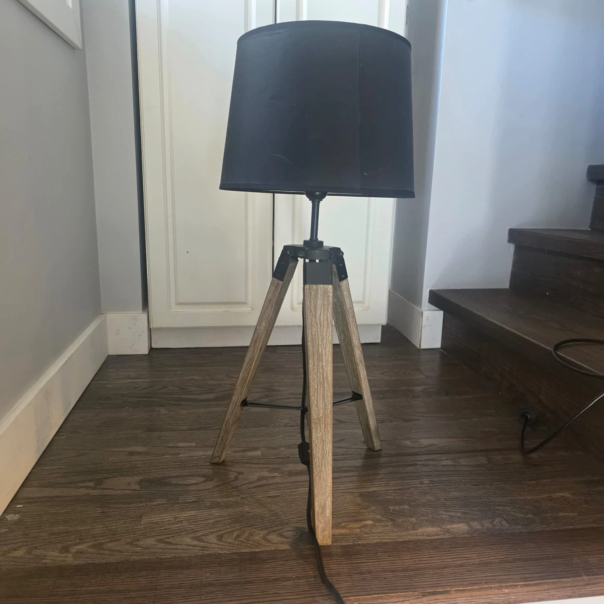 Tripod Table Lamp with Black Shade