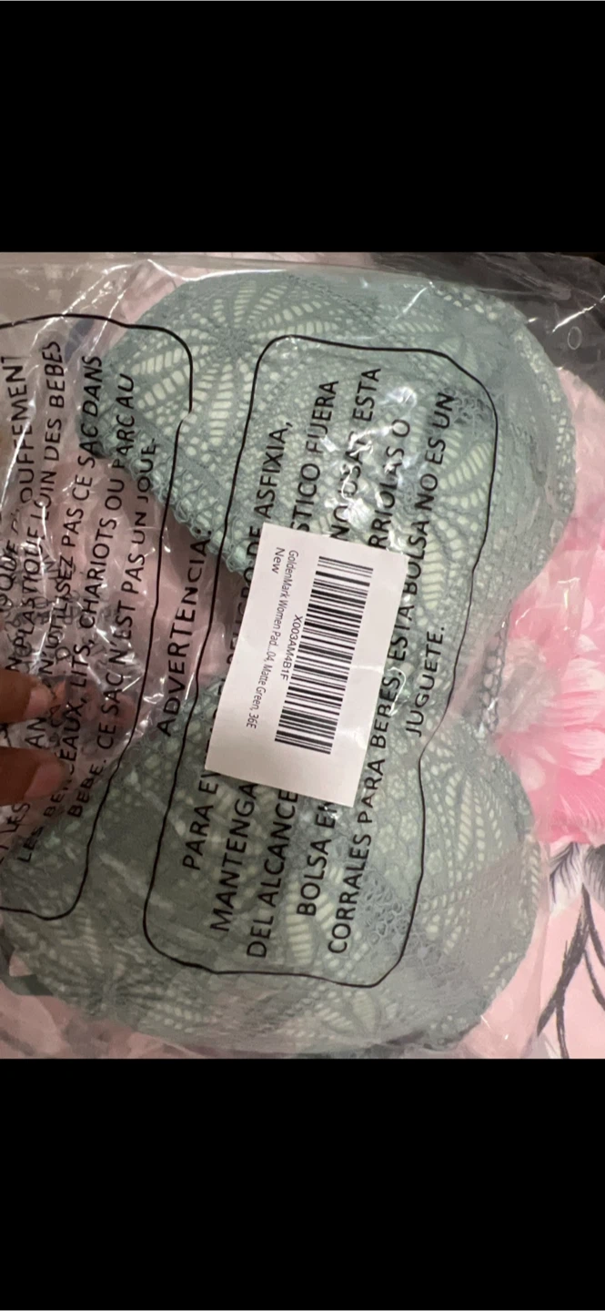 GoldenMark Matte Green Lace Bra