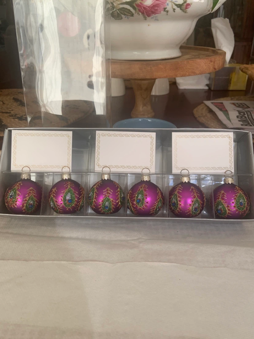 Set of 6 Peacock Design Christmas Ornaments - photo 5