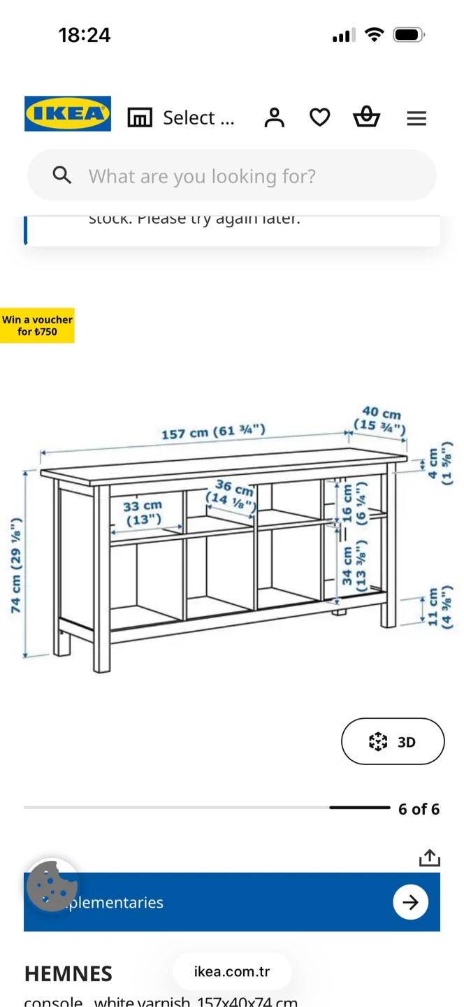 IKEA Hemnes White Console Table - photo 2