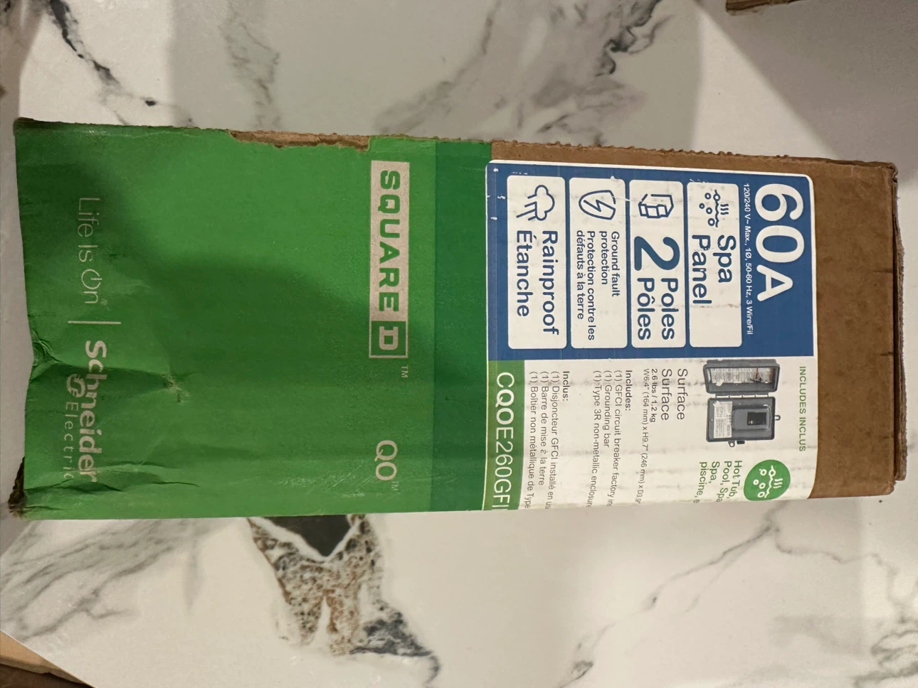 Square D 60A Spa Panel GFCI
