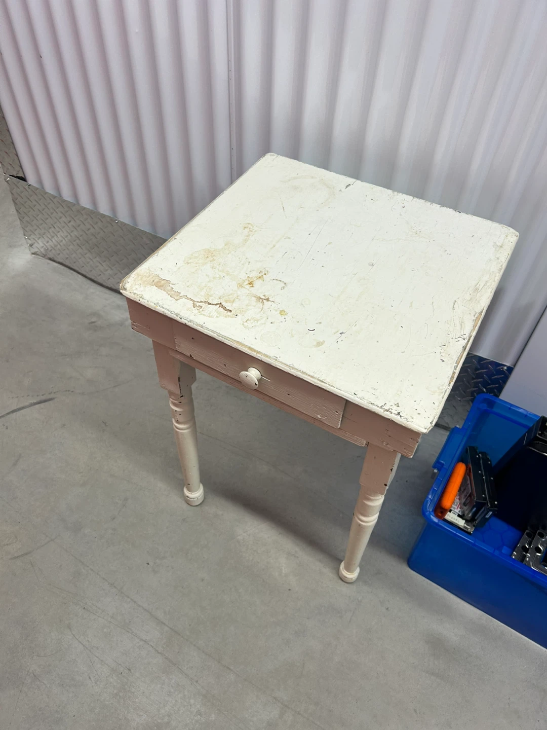 Vintage Painted Wood Side Table