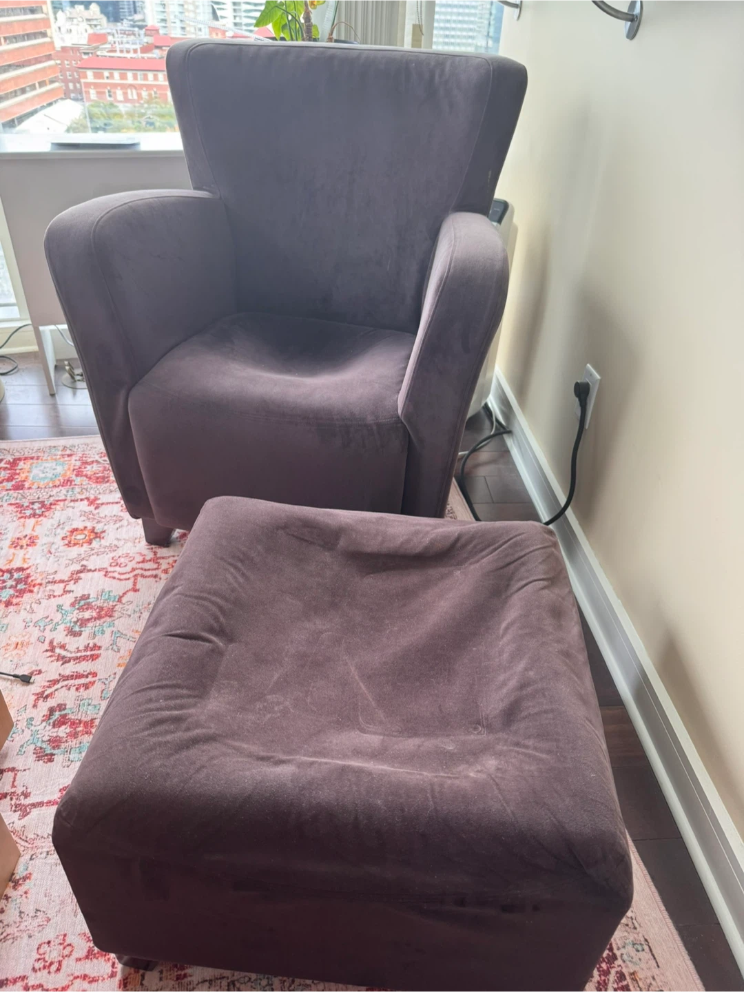 IKEA armchair sofa & ottoman - photo 2