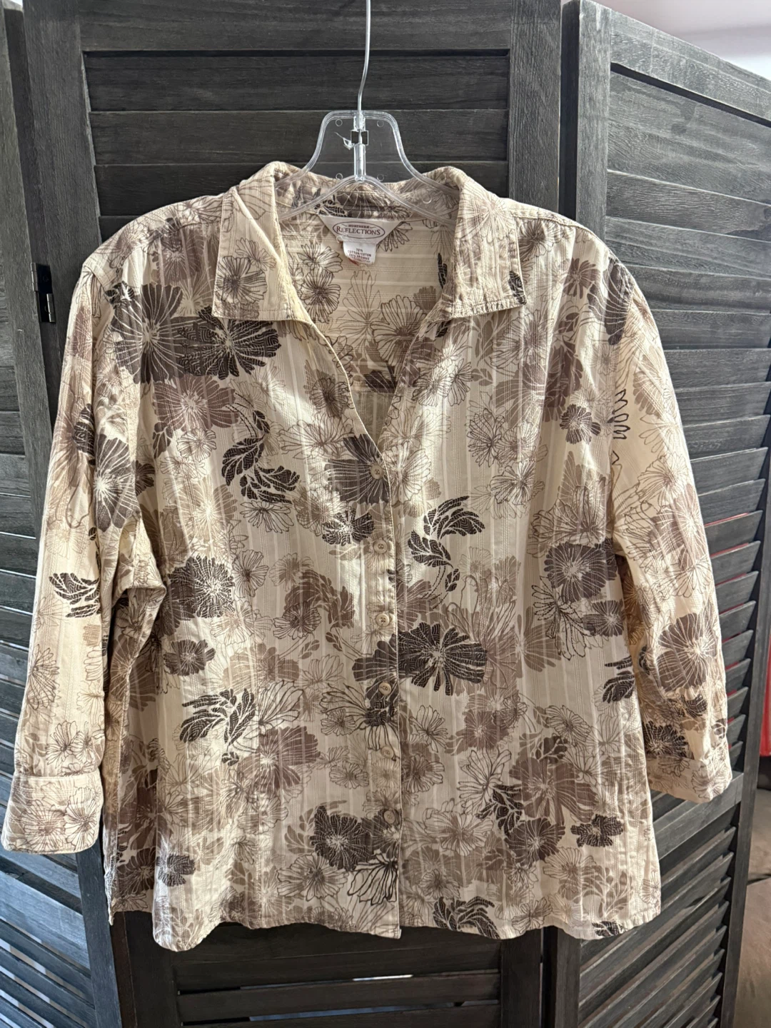 Northern Reflections Floral Button-Down Shirt