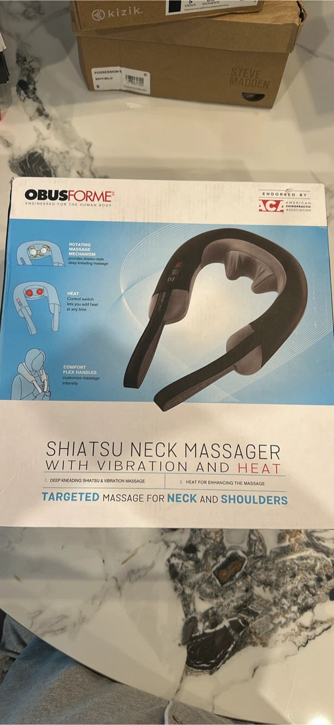 ObusForme Shiatsu Neck Massager with Heat and Vibration