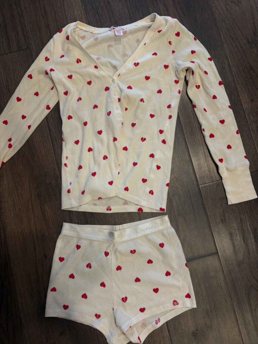 Victoria's Secret Heart Print Pajama Set