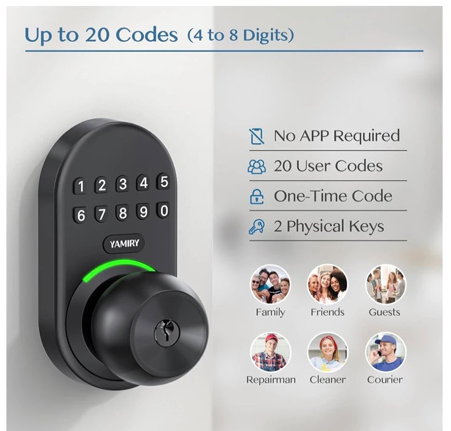 YAMIRY Keypad Smart Door Knob Lock - photo 4