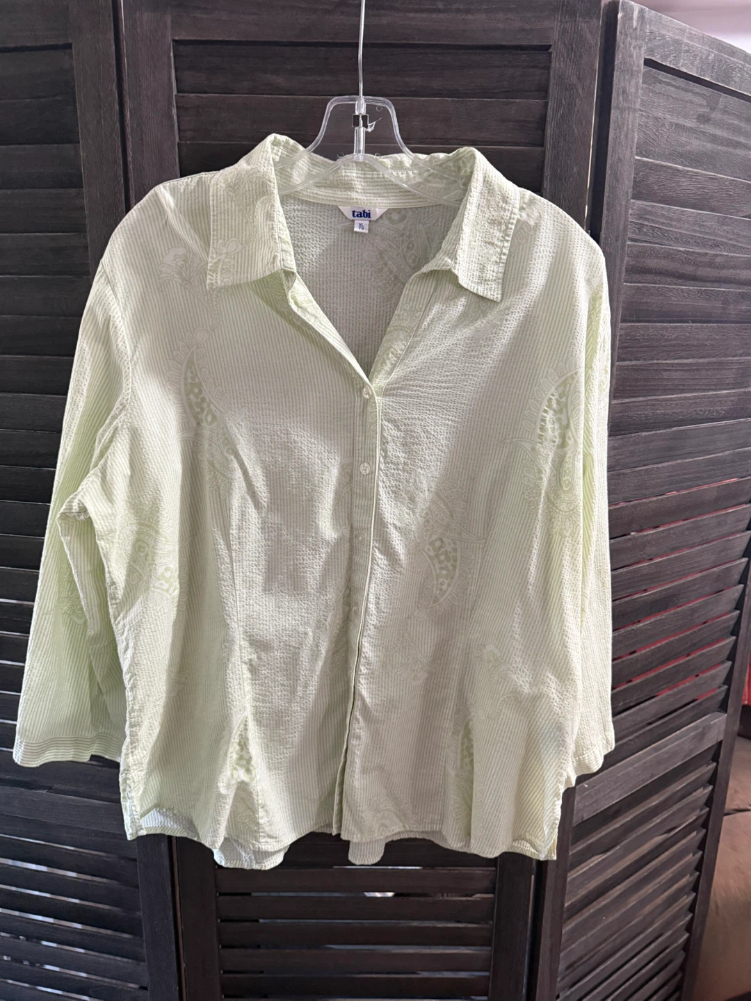 Tabi Light Green Button-Down Shirt