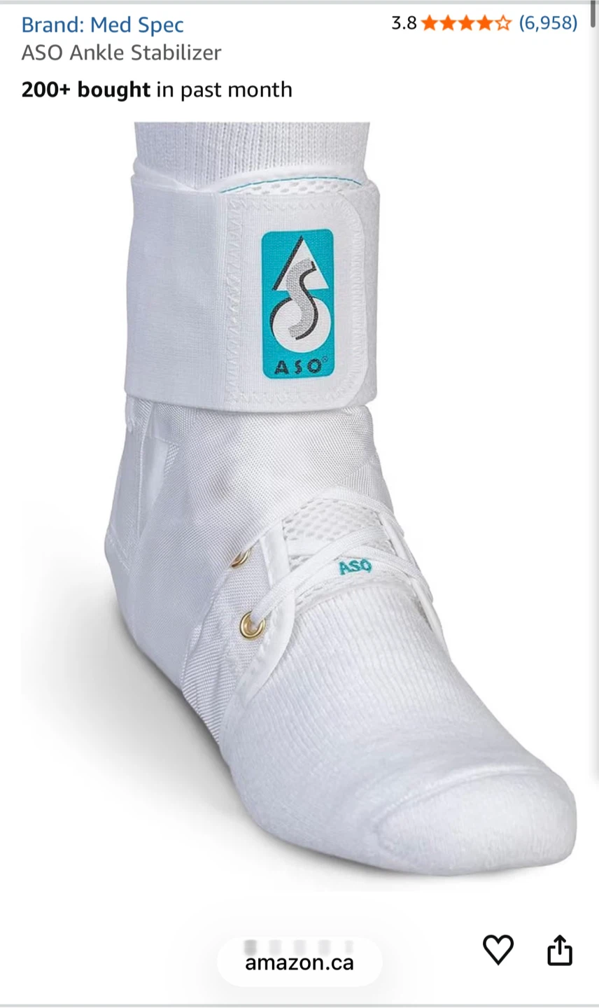 Med Spec ASO Ankle Stabilizer - X-Small - White