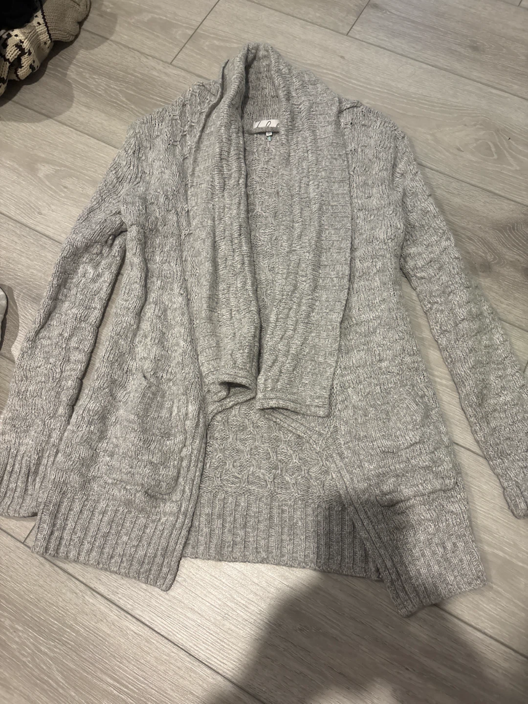 Talula  Grey Cable Knit Cardigan XS