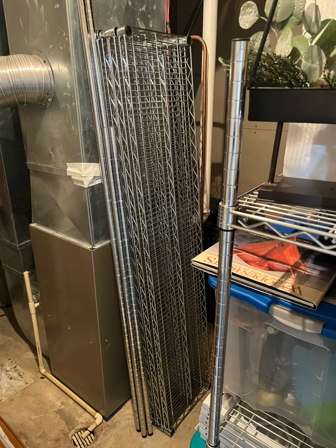 Chrome Wire Shelving Unit
