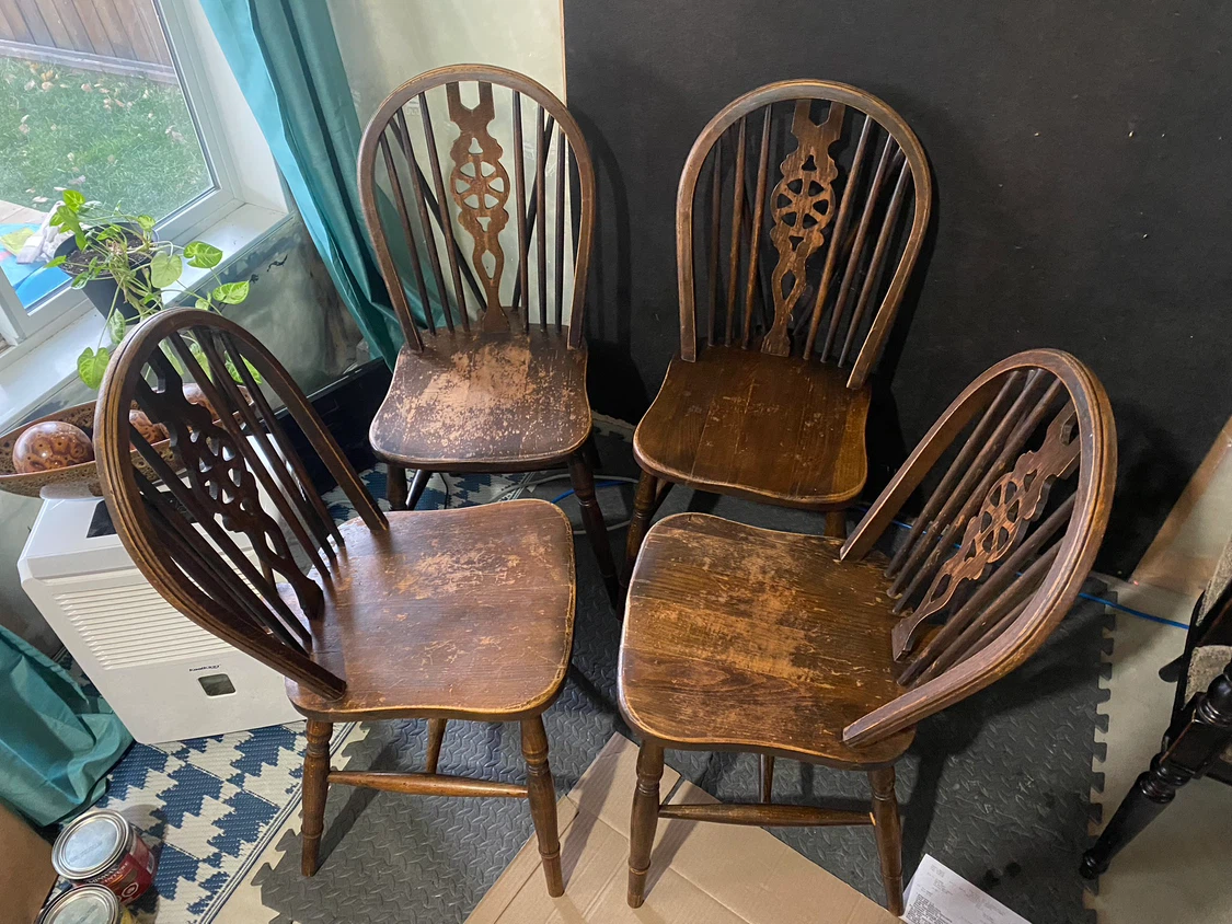 Set of 4 Windsor-style dining chairs - photo 2