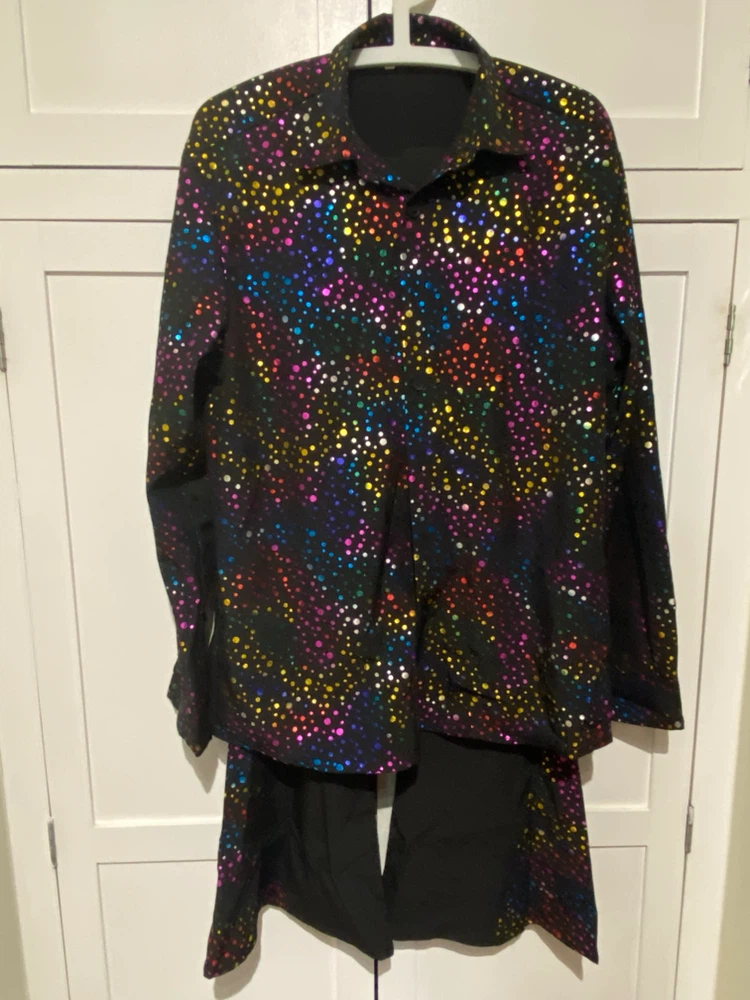 Rainbow Polka Dot Shirt and Pants Set - photo 4