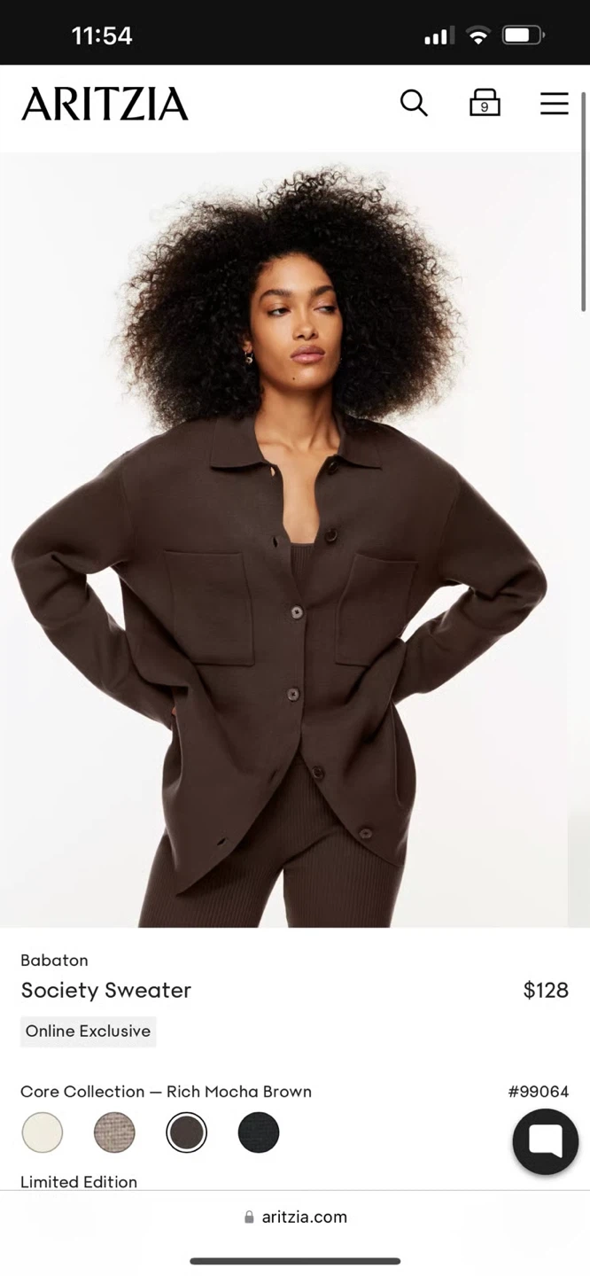 NWT Babaton Society Sweater in Brown