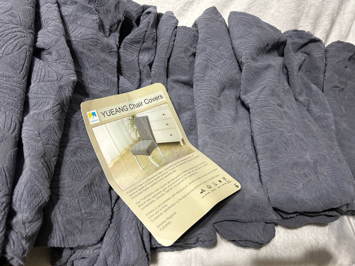 Brand New-Set of 8 Grey Dining Chair Covers - photo 5