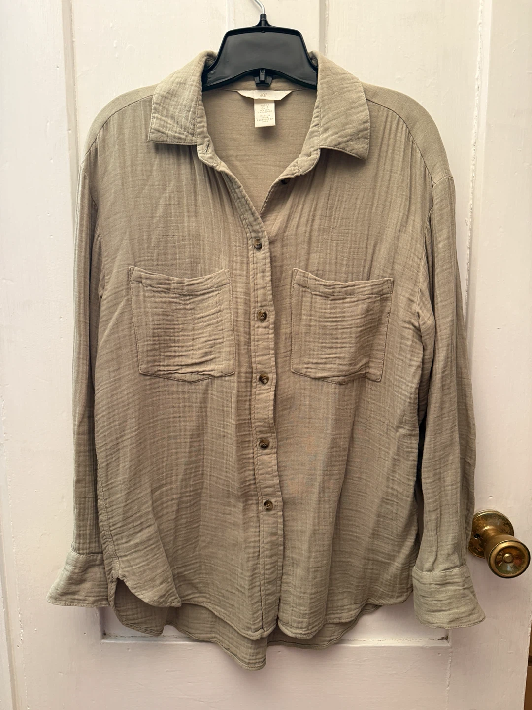 H&M Women’s Crinkled Cotton Shirt - photo 2