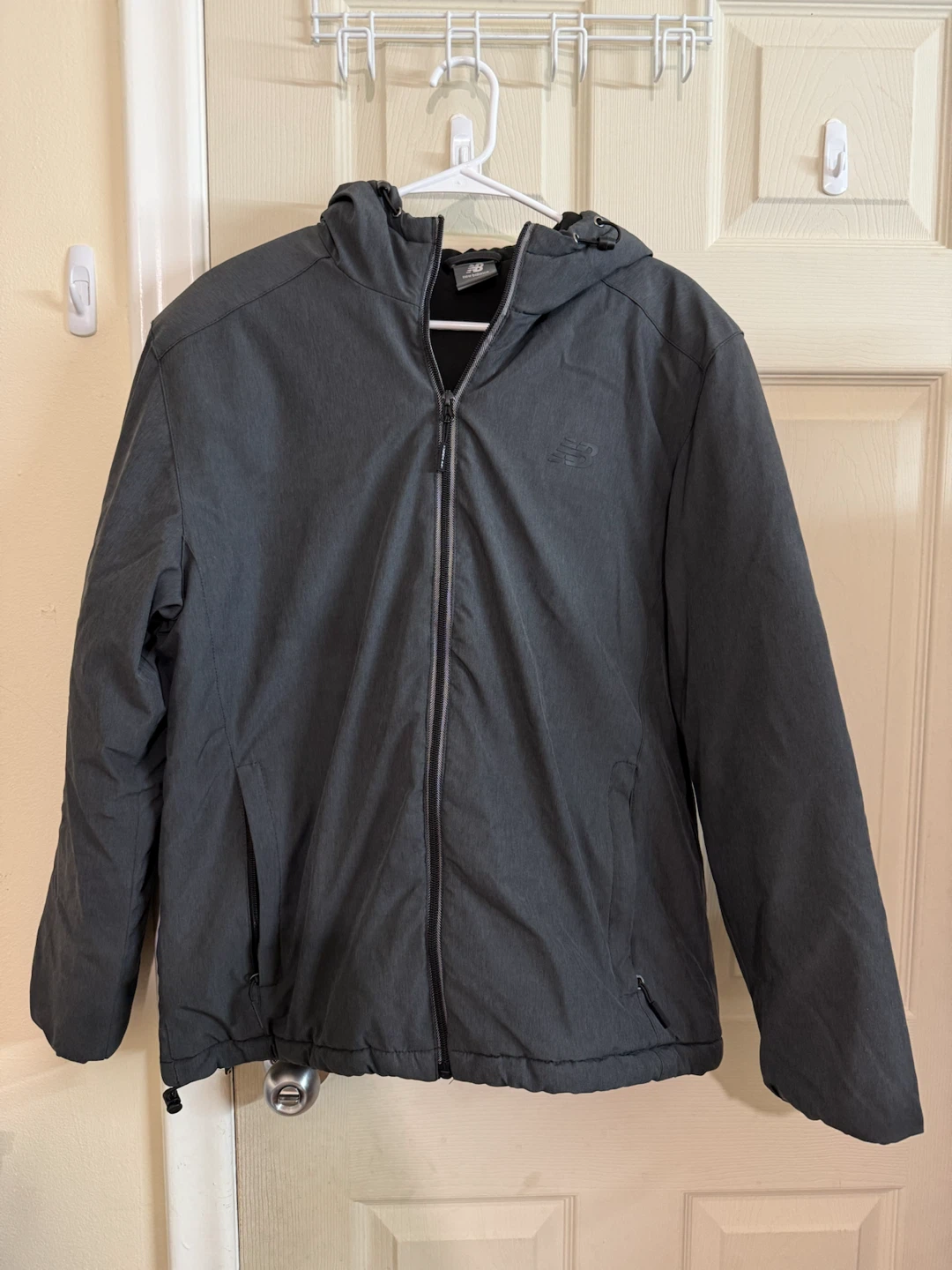 New Balance Grey Hooded Jacket (SMALL) -MEN