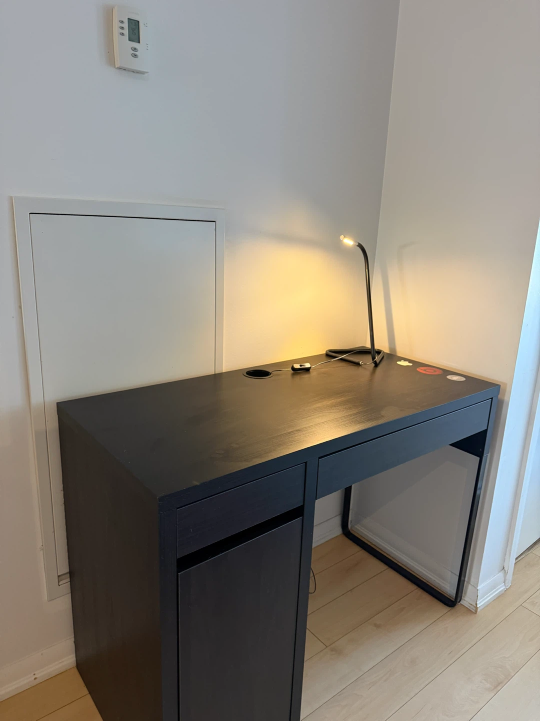 IKEA MICKE Desk in Black-Brown