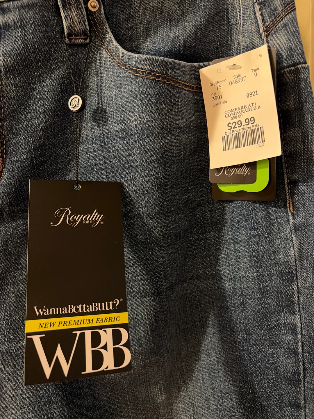 BNWT Royalty for Me WBB Jeans Size 14 - photo 4