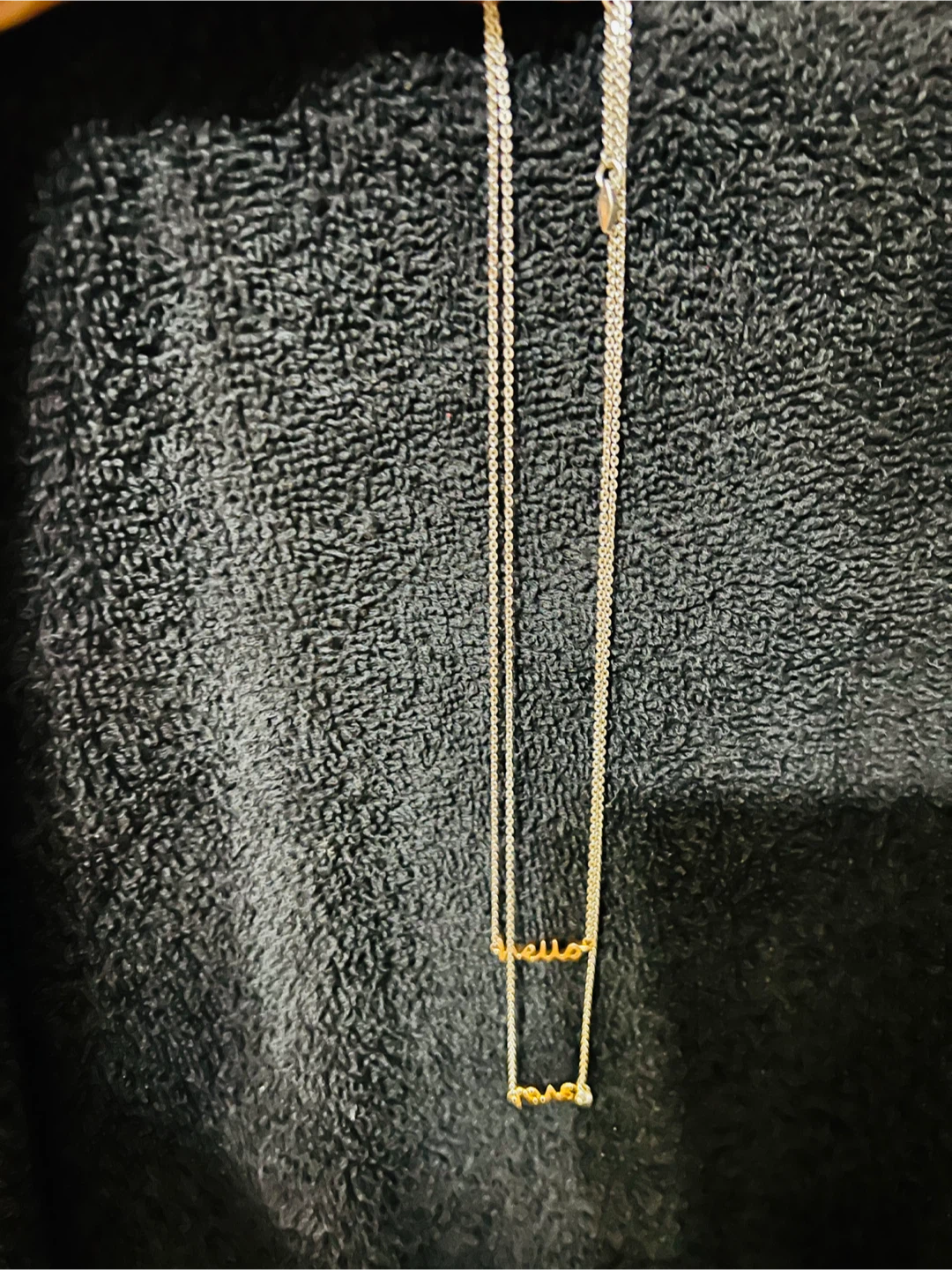 Hello necklace with two-tone finish silver 925 - photo 2
