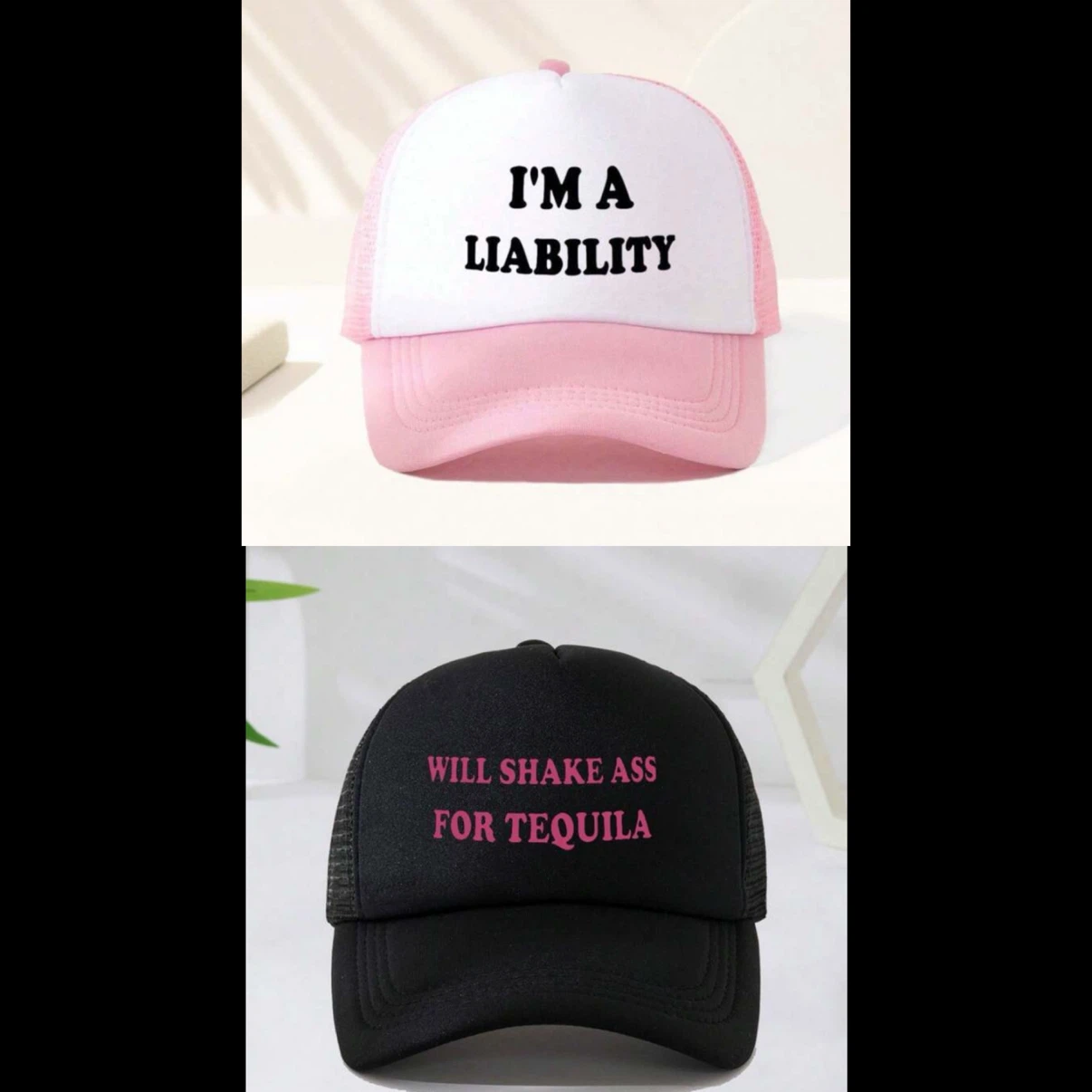 NEW 2 Graphic Trucker Hats