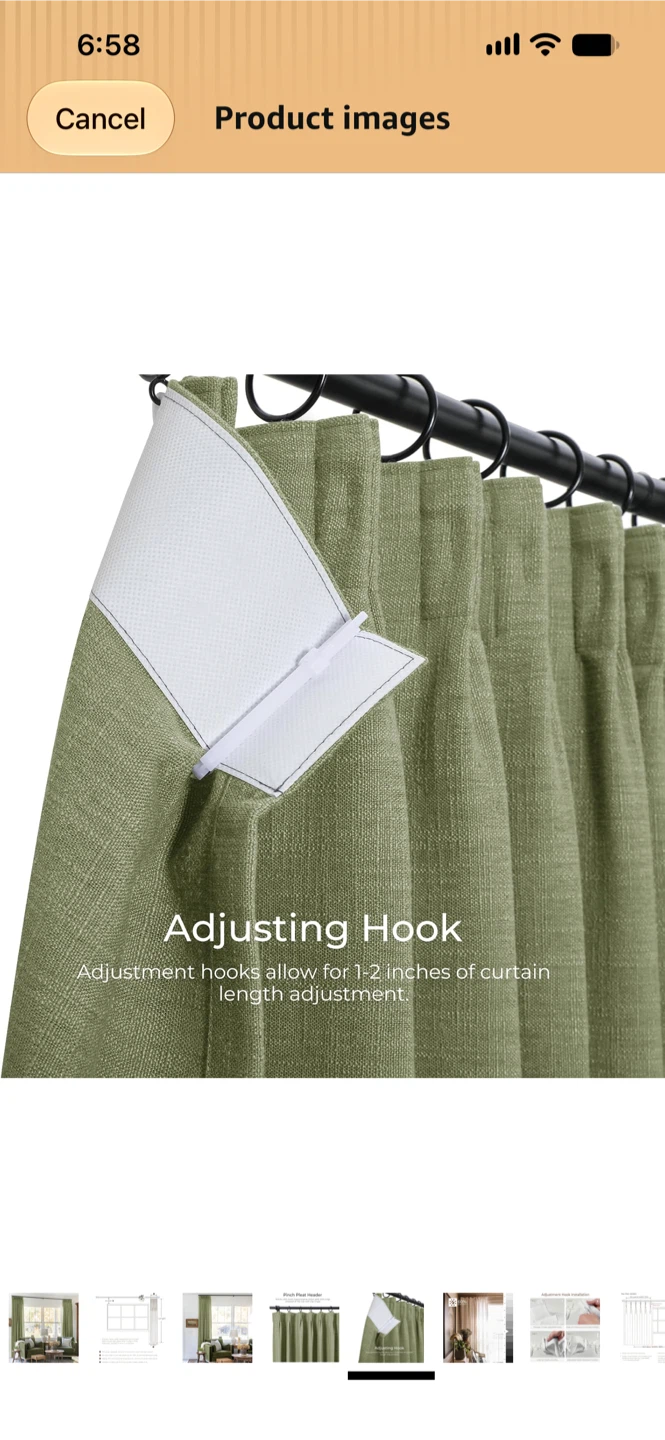 New-TWOPAGES Pinch Pleated Linen Curtain - Jade Green Olive - photo 3