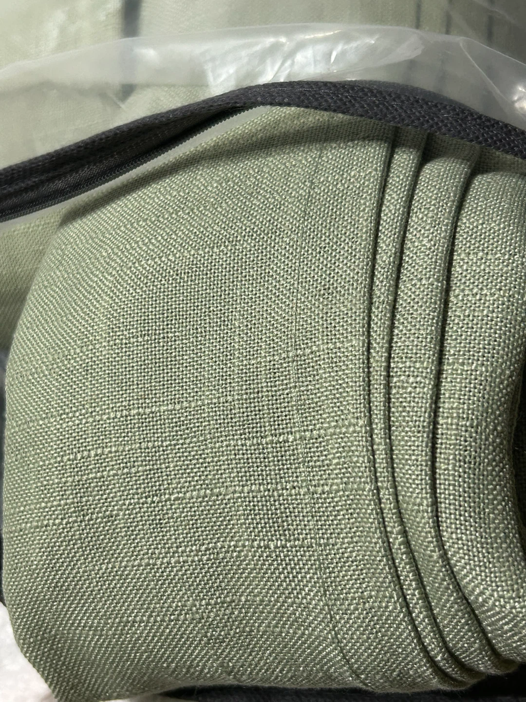 New-TWOPAGES Pinch Pleated Linen Curtain - Jade Green Olive - photo 4