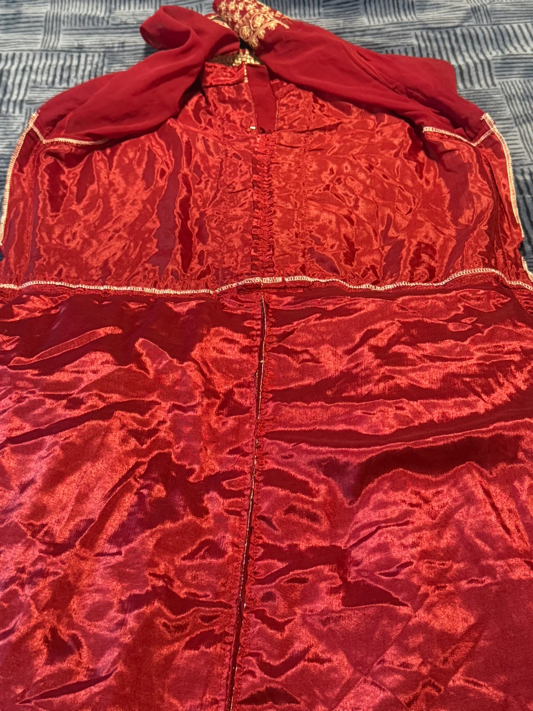 Red Traditional Indian Salwar Kameez Suit - photo 4