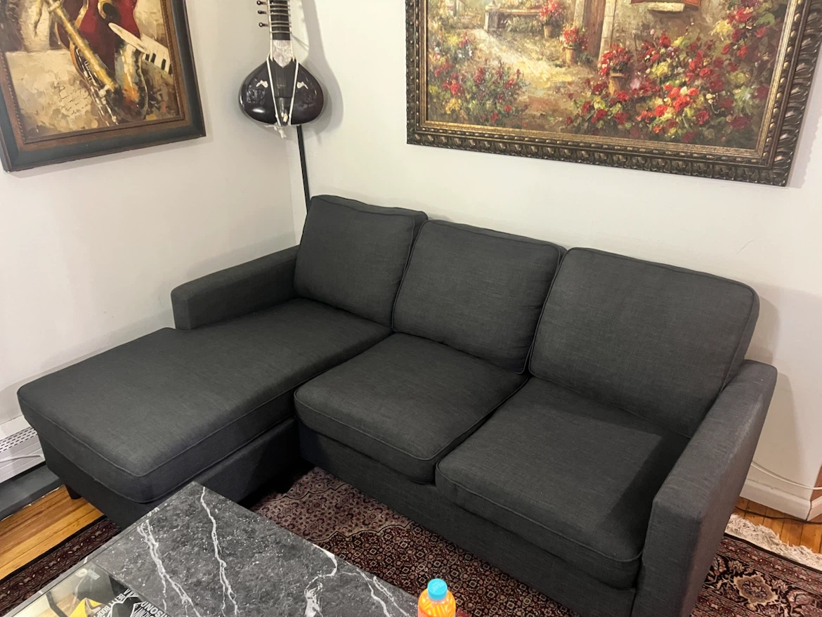 Dark Gray Sectional Sleeper Sofa - photo 2