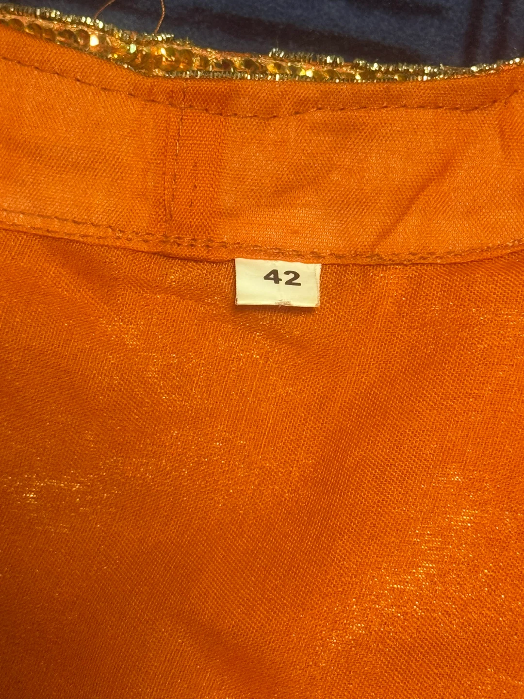 Indian Orange Embroidered outfit set. - photo 3