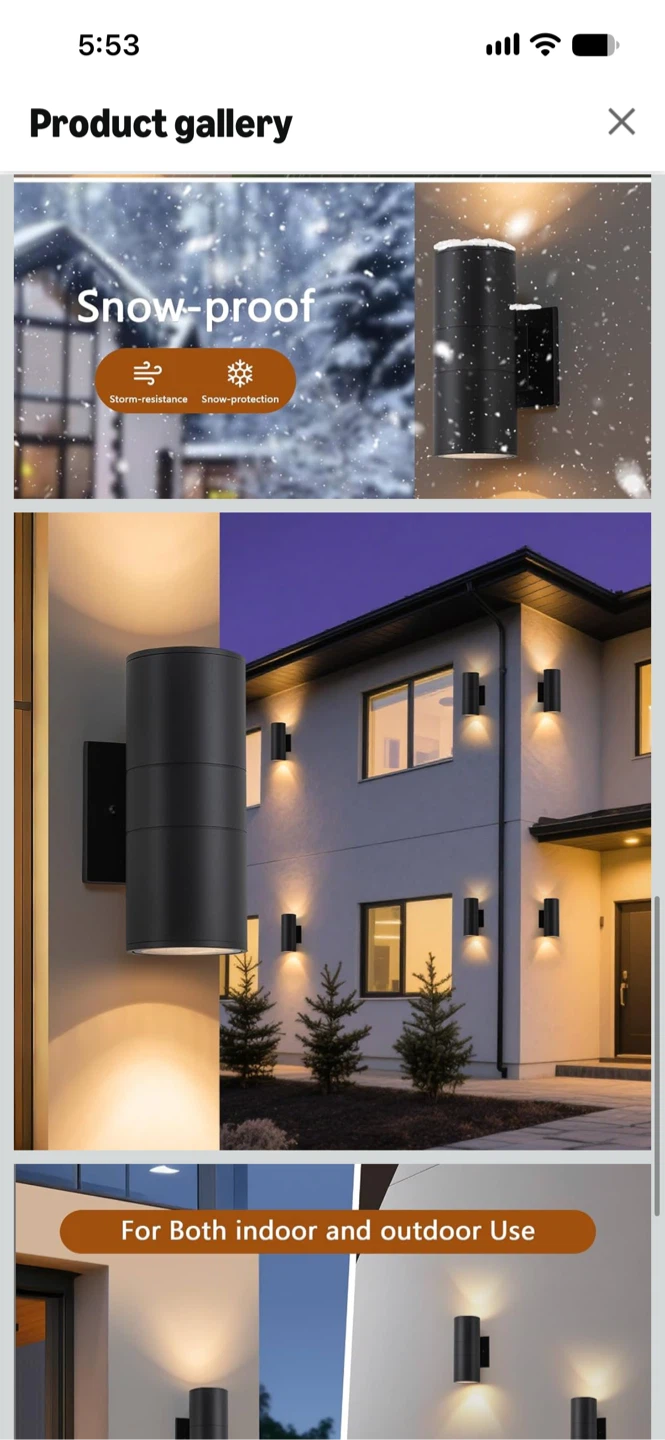 New-4 Pack Modern Black Outdoor Wall Sconce Lights - photo 2