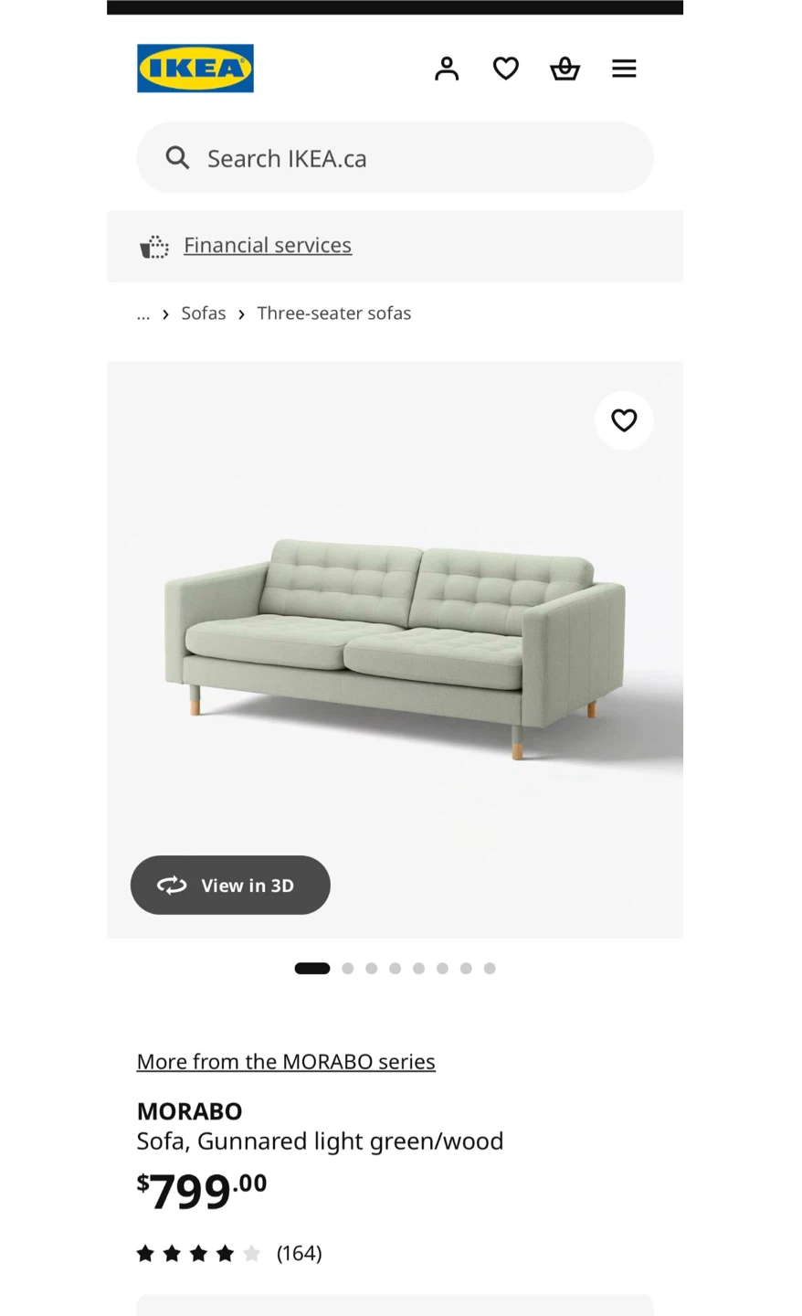 IKEA Morabo Sofa - Gunnared Light Green - photo 4