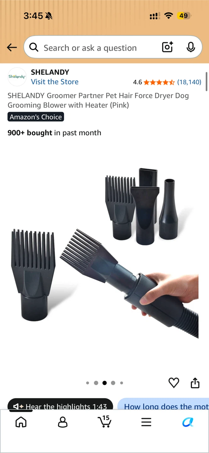 SHELANDY  Pet Grooming Hair Dryer - photo 4