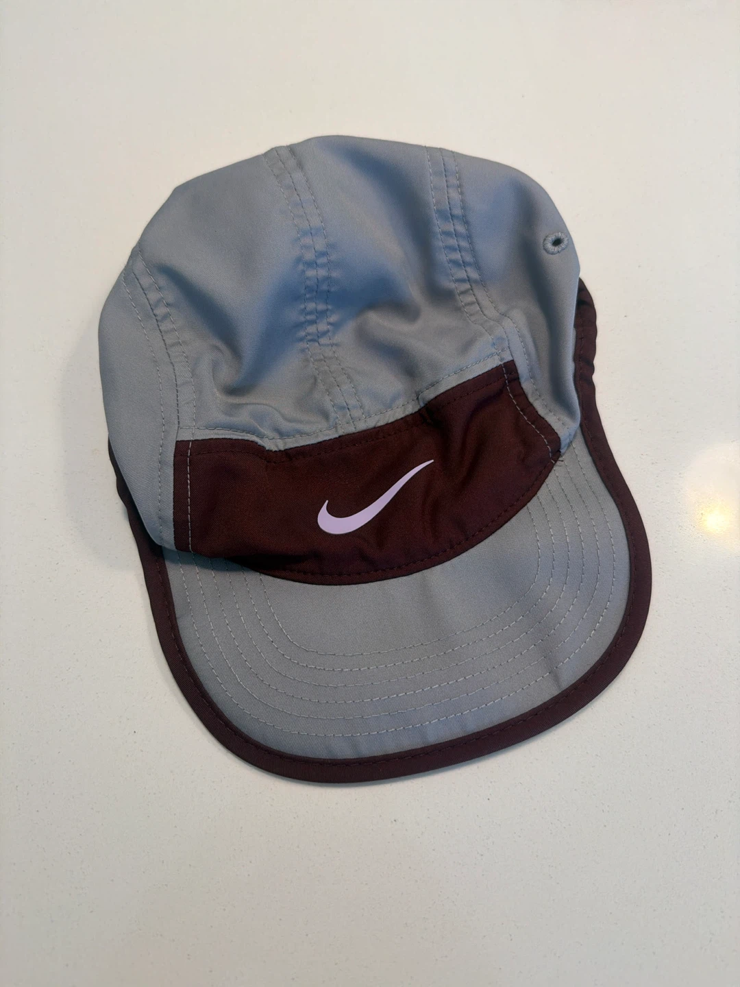 Nike Dri-FIT Fly Cap Gray and Maroon - photo 2
