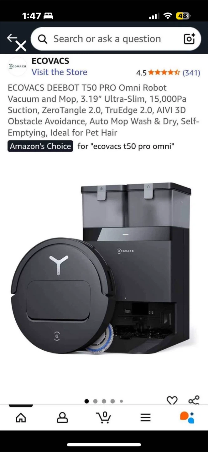 Ecovacs Deebot T50 Pro Omni Robot Vacuum and Mop - photo 2