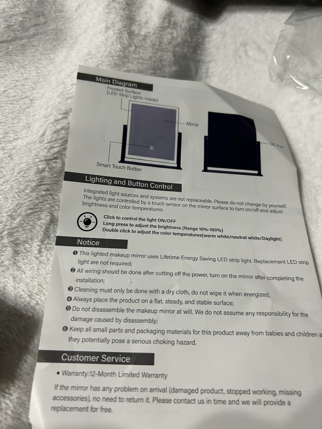 New-LED Makeup Mirror 12-inch - photo 5