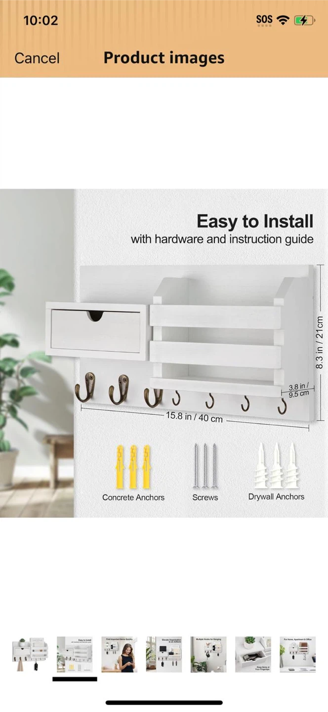 New-Lwenki Key and Mail Holder Wall Organizer - photo 3