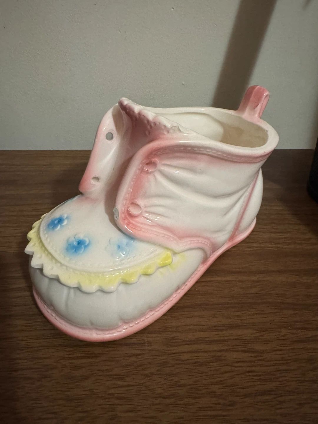 Vintage Ceramic Baby Shoe Planter