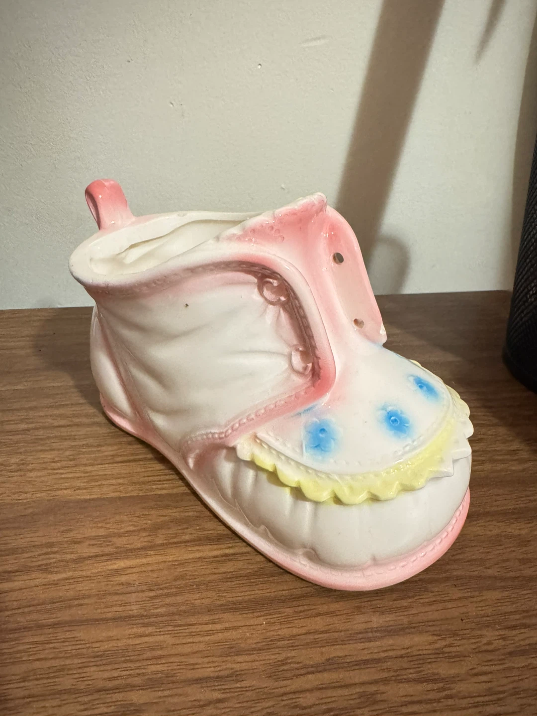 Vintage Ceramic Baby Shoe Planter - photo 2