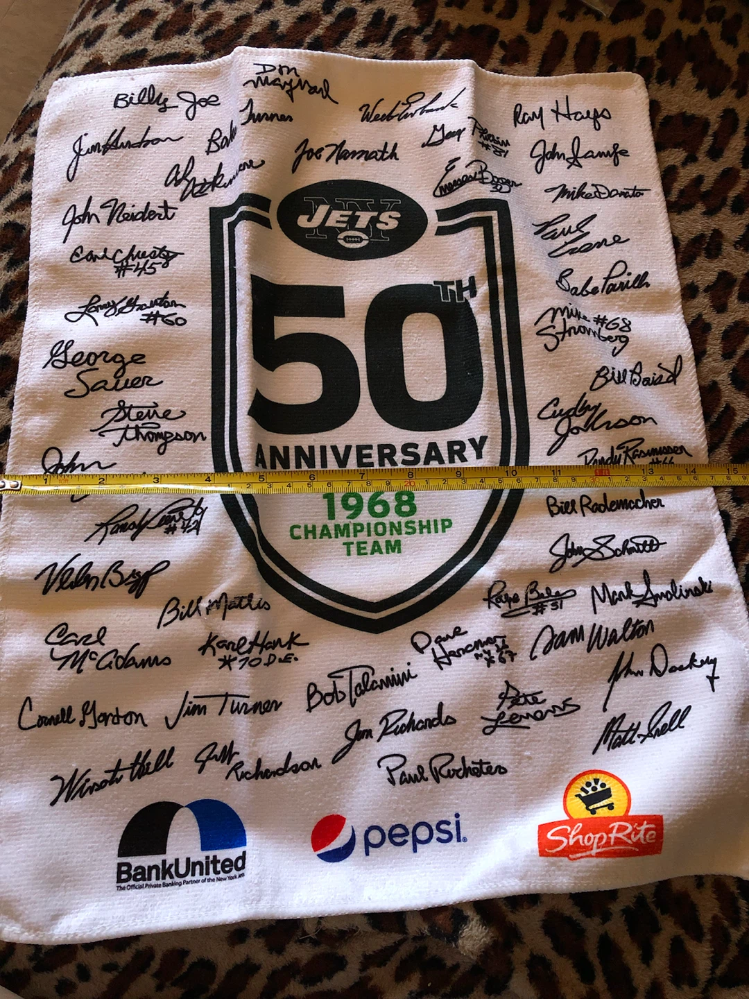 New York Jets 1968 Championship 50th Anniversary Towel - photo 3