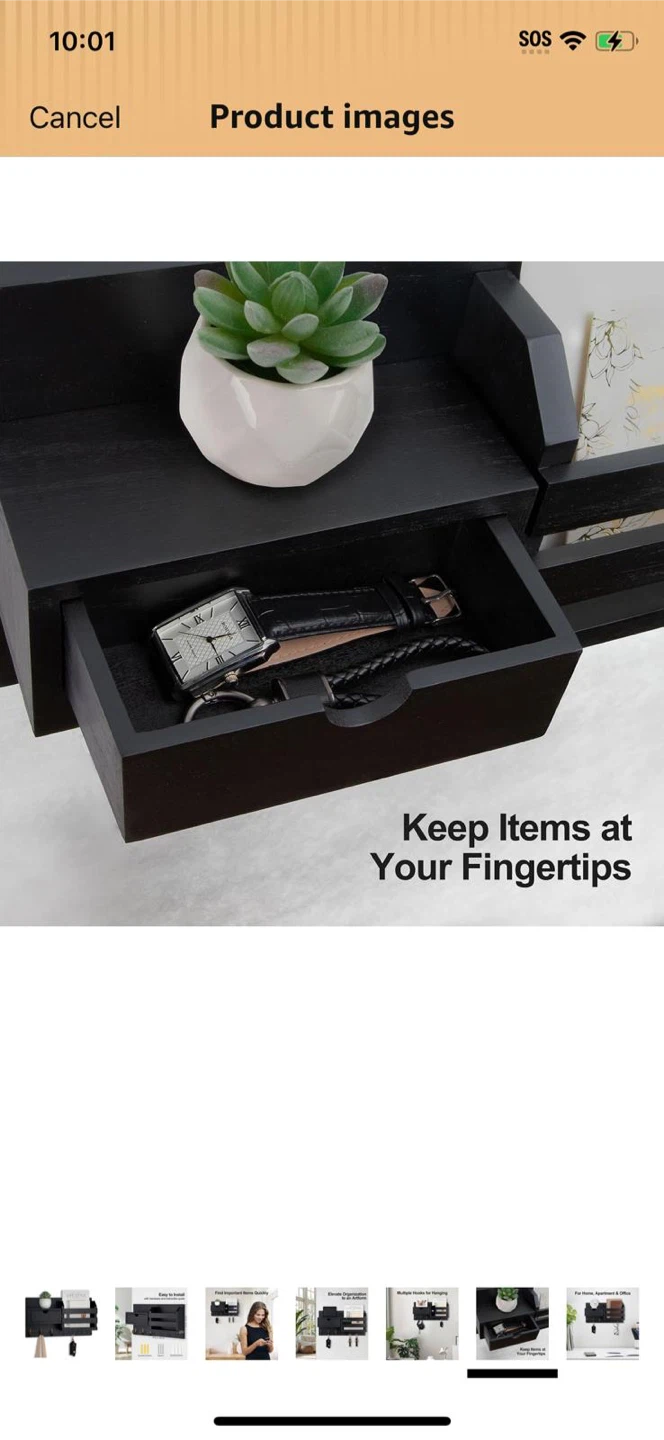 New-Wall Mounted Entryway Organizer with Drawer and Hooks - photo 5