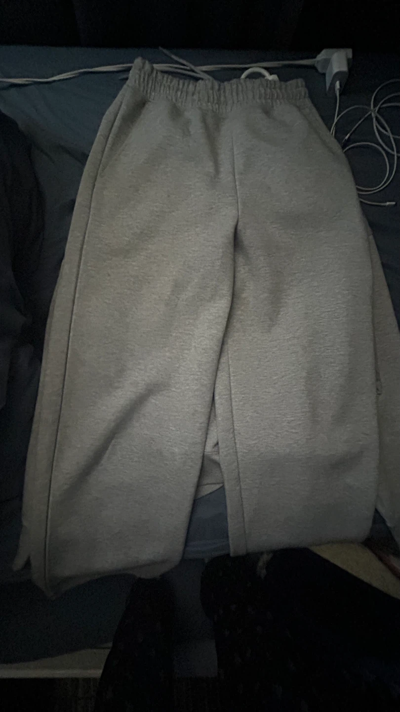 Grey Uniqlo Set Trousers with Quarter Zip - photo 2